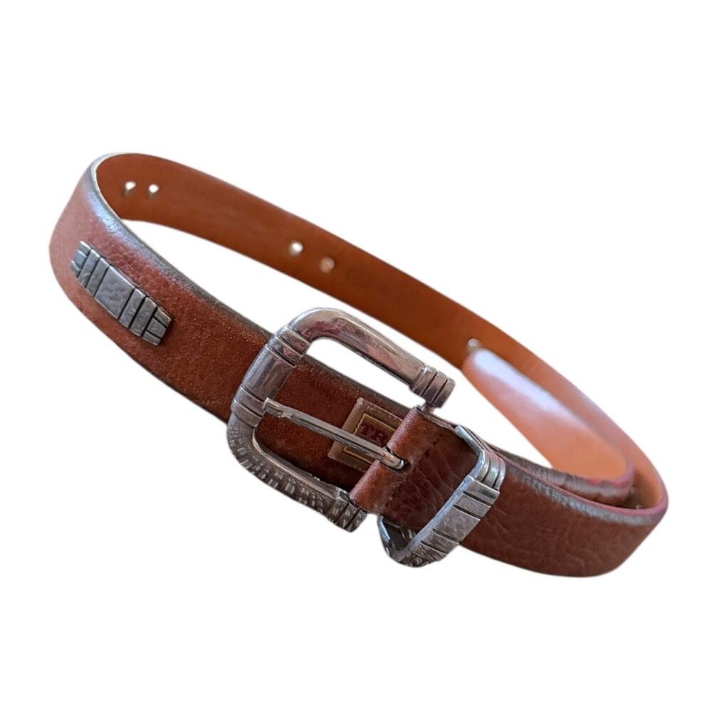 Trafalgar Women’s Brown Leather Belt Made in USA 31” Waist Unisex Patina U.S.A.
